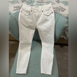 White Lucky Brand Ava Crop Jeans